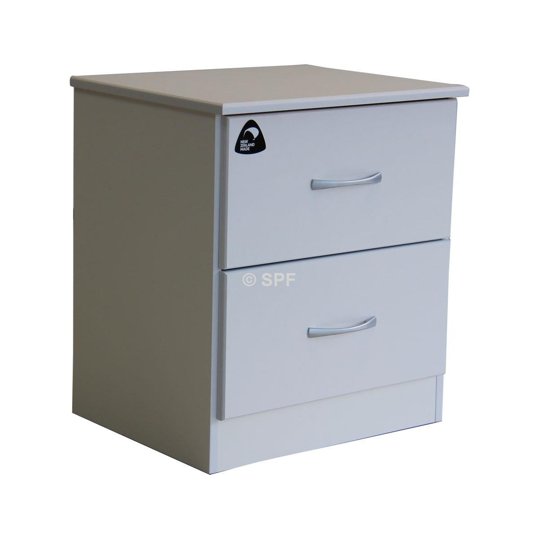 Mayson 2 Drw Bedside Table White