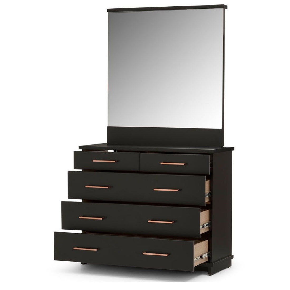 Fox 5 Drawer Dresser Mirror (FOX-D105)