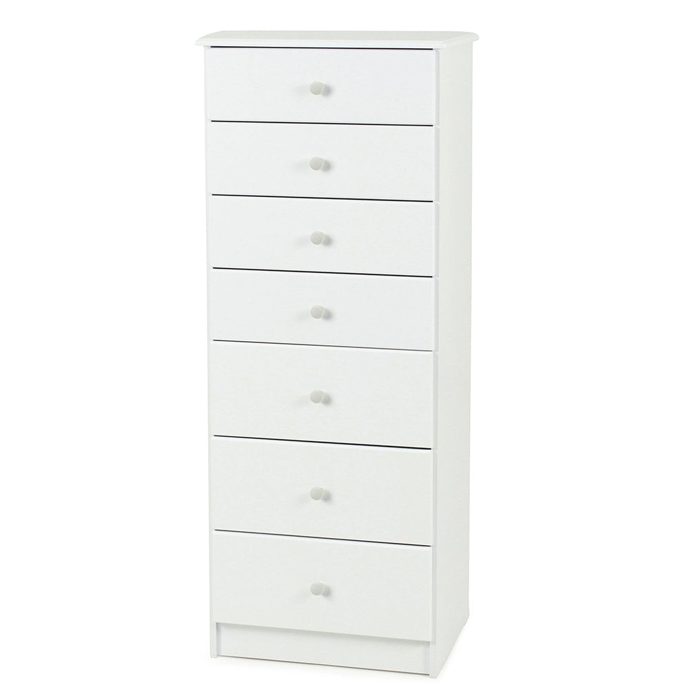Kingston 7 Drw Slimboy/Lingerie - White