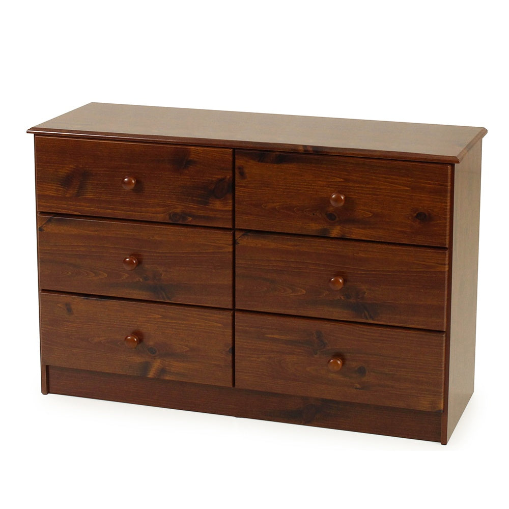Kingston 6 Drawer Lowboy - Pine