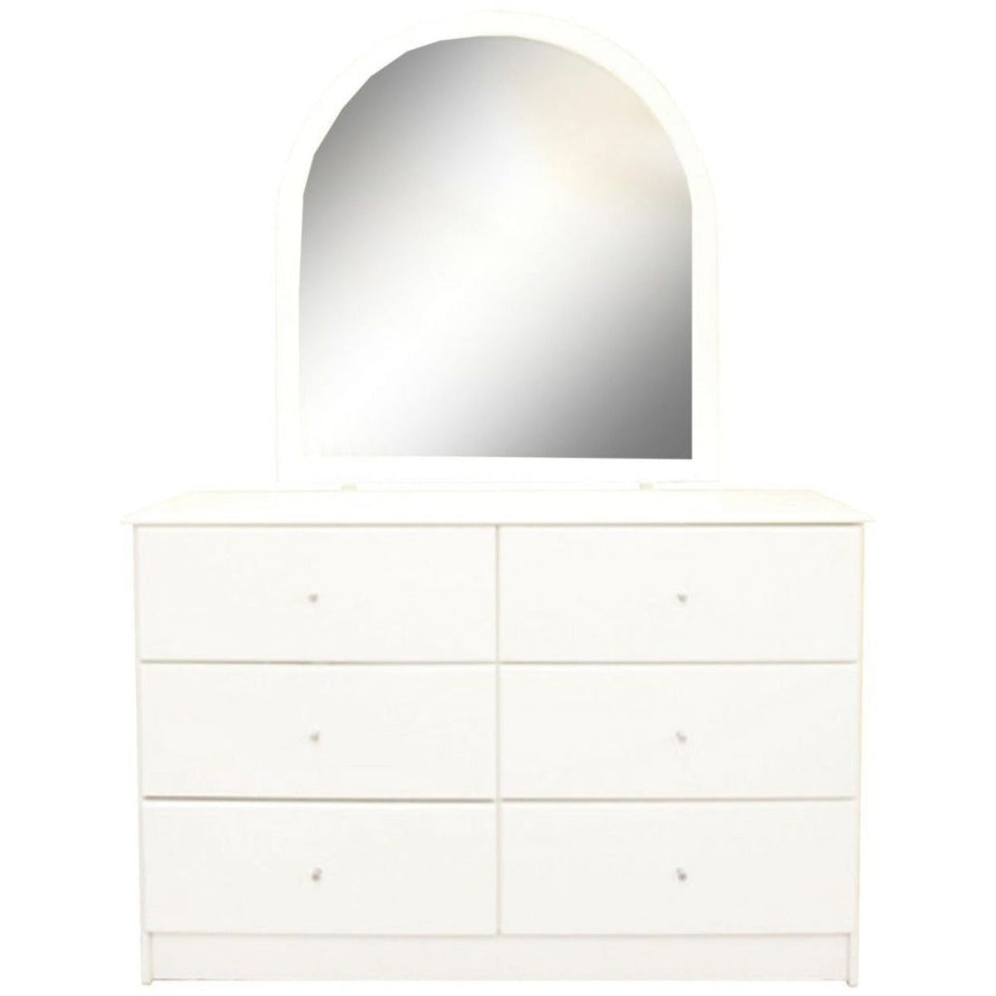 Kingston 6 Drawer Dresser & Mirror - White