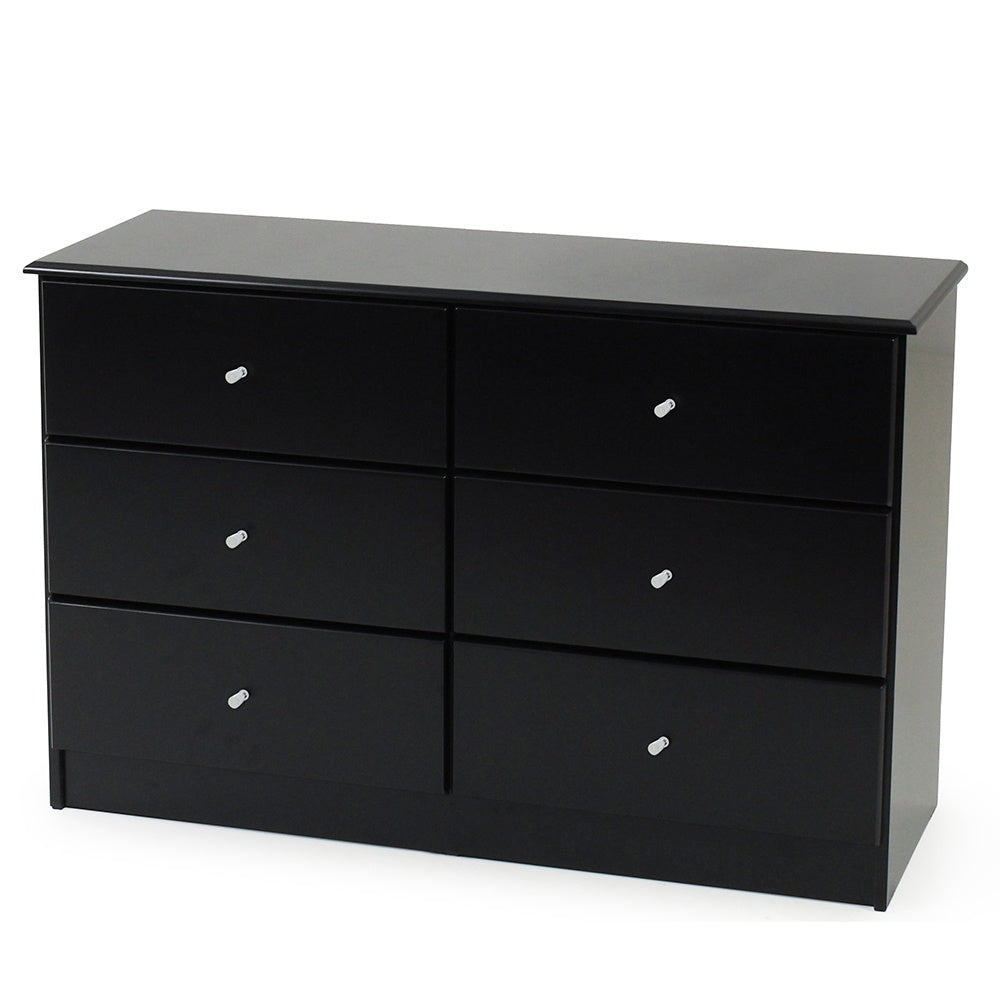 Kingston 6 Drawer Lowboy - Black