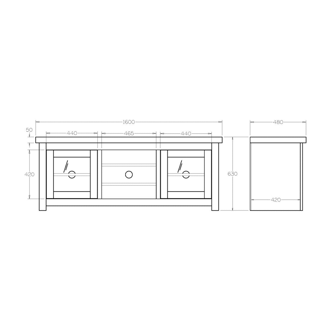 Marlborough Entertainment Unit Colour - Sawn Crate