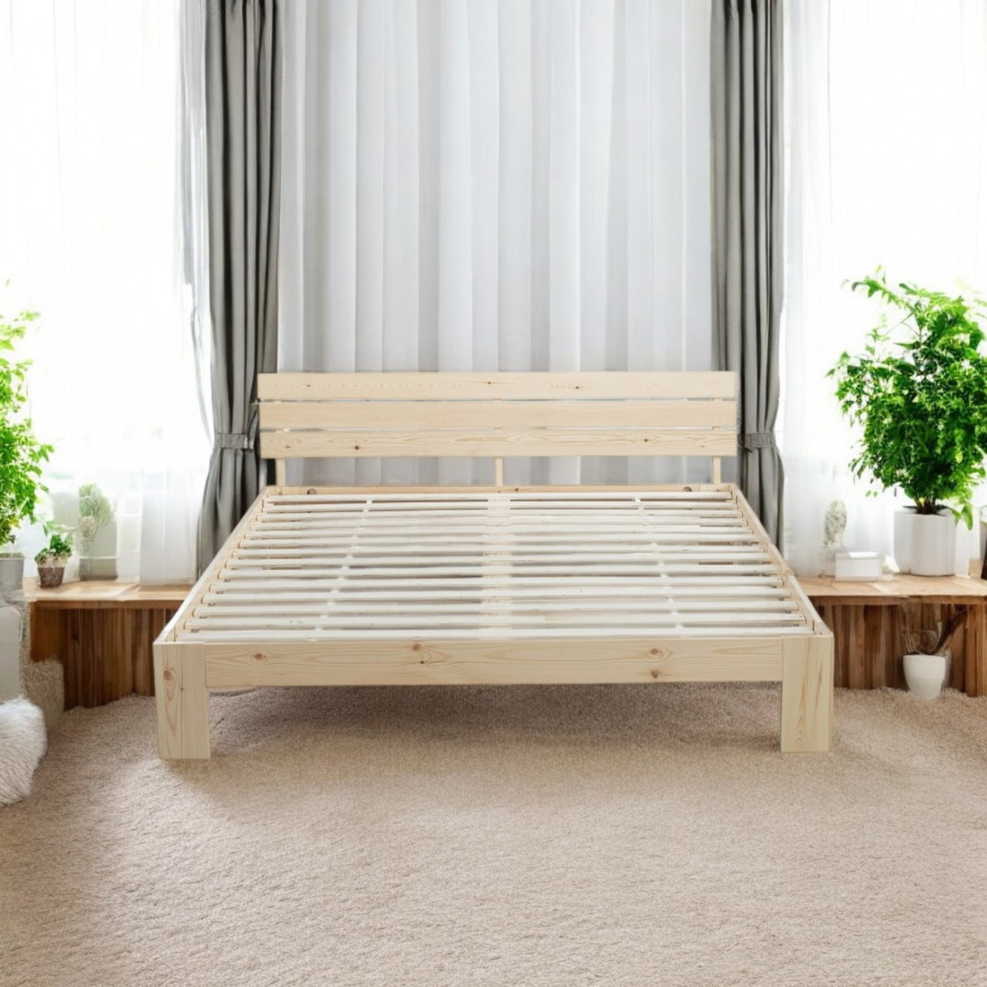 Dell Pine Bed Frame Queen