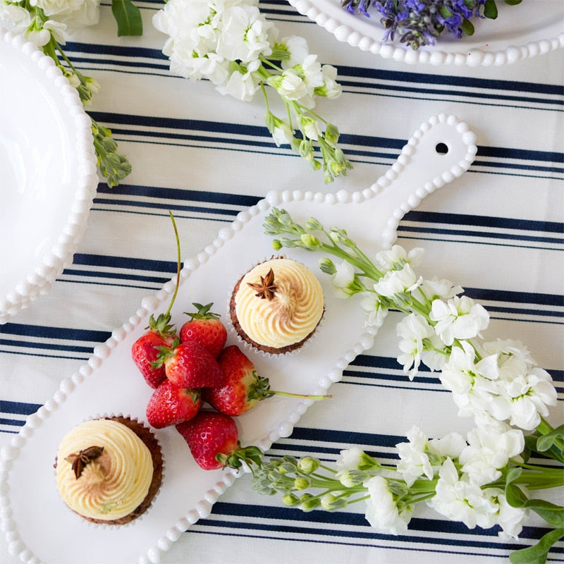 Melamine Pearl Platter Handle 42cm