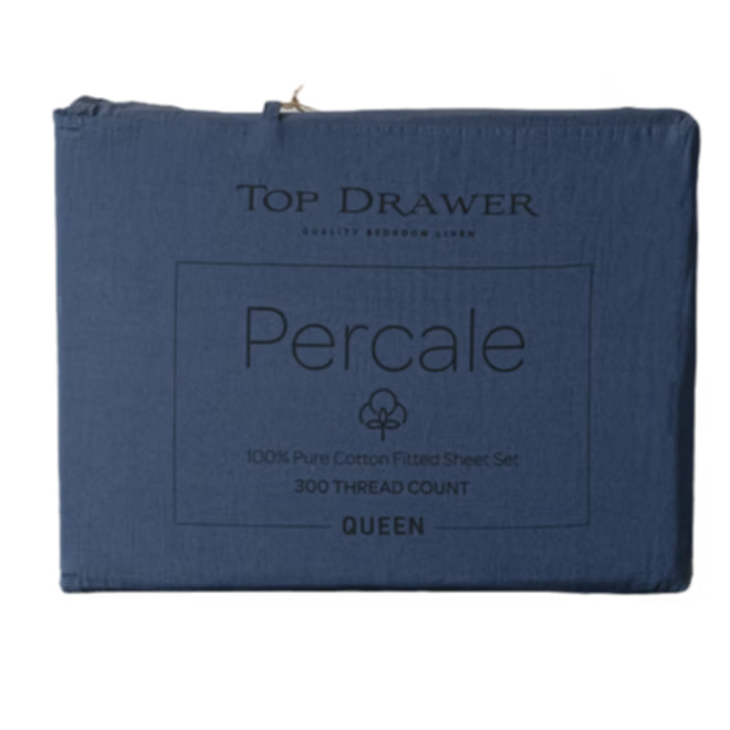 300TC Percale Sheet Sets - Single