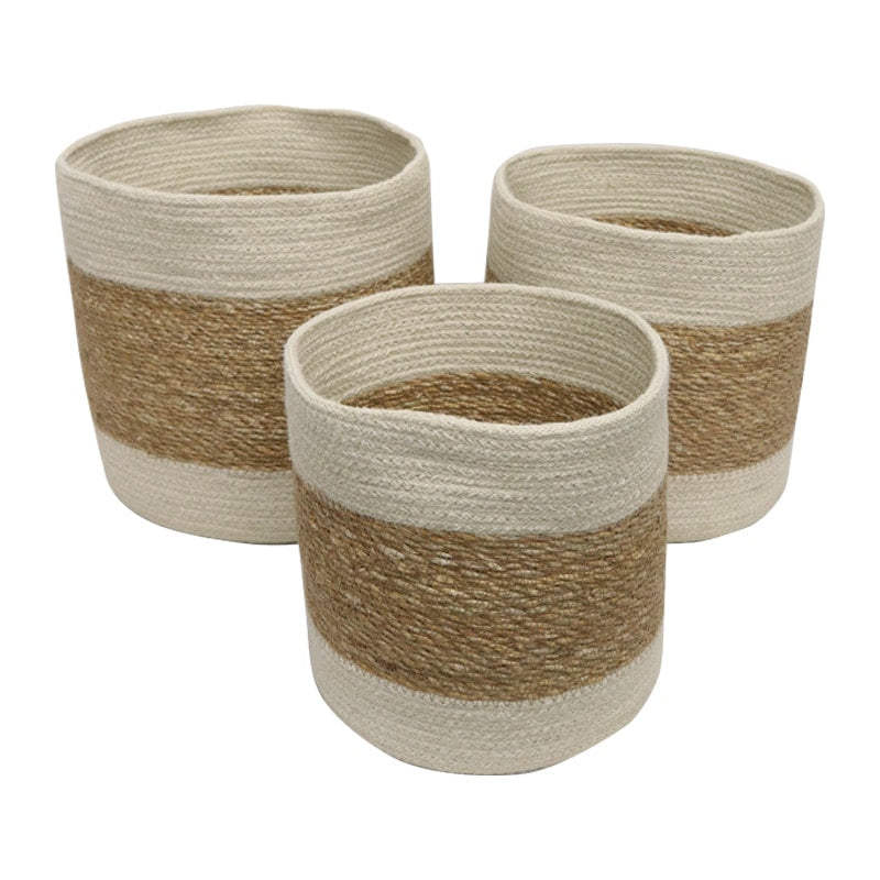 Seagrass Jute Storage Baskets W O Handles s 3