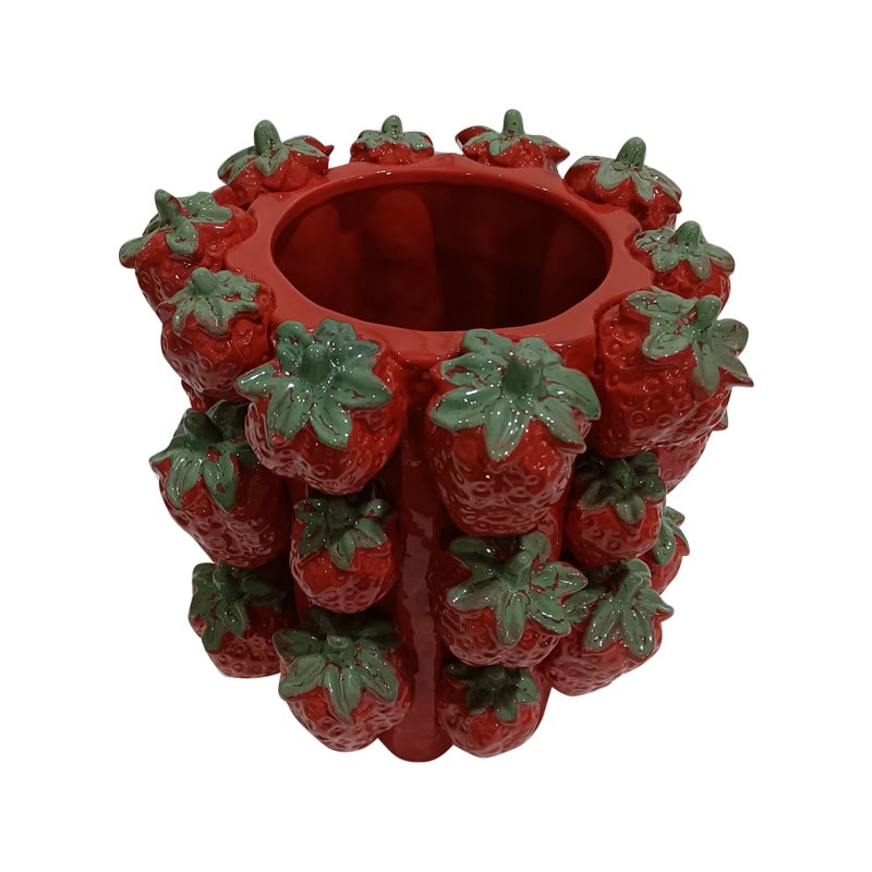 Ceramic Strawberry Vessel