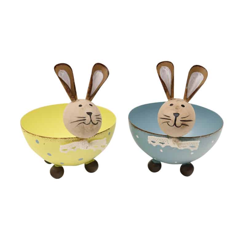 Whimsical Bunny Head Bowls 2 asstd