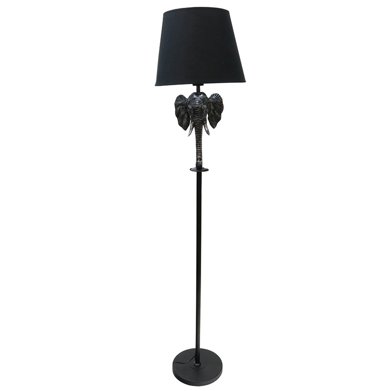 ELEPHANT FLOOR LAMP – GRAPHITE + BLACK SHADE (LY6880FA-GRA) LeF