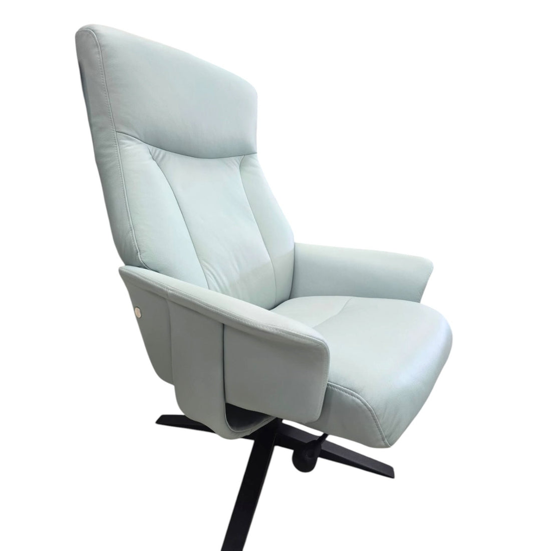Chena Leather Relax Chair Pastel Blue