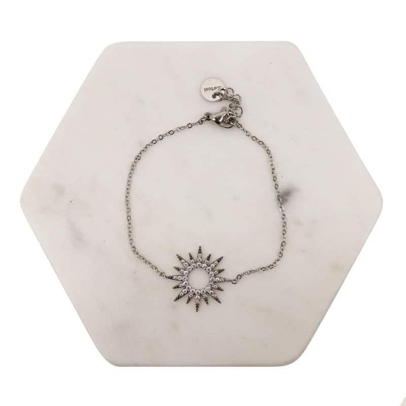 Stainless Steel Starburst Bracelet