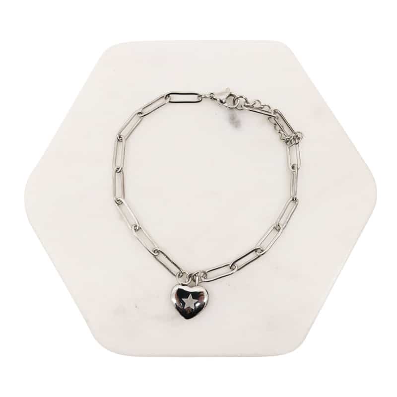 Stainless Steel Heart Bracelet