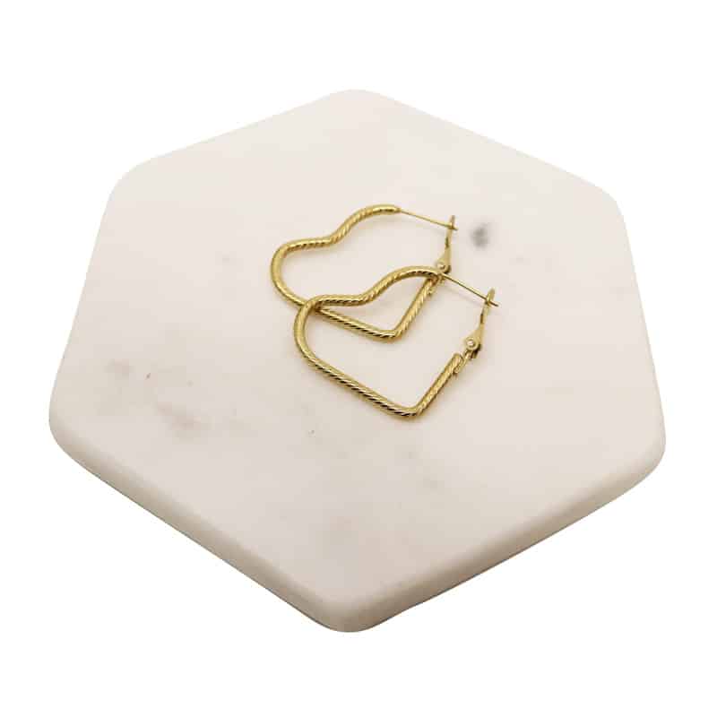 Stainless Steel Heart Earrings