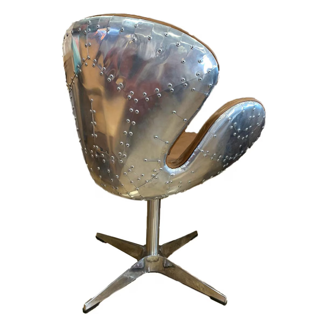 Boston Swivel Chair Cuba Brown / Aluminium