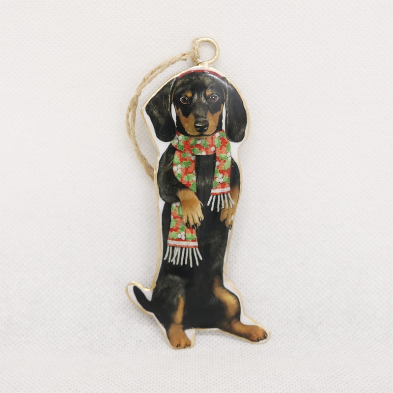 Vintage Sitting Dachshund  Hanger