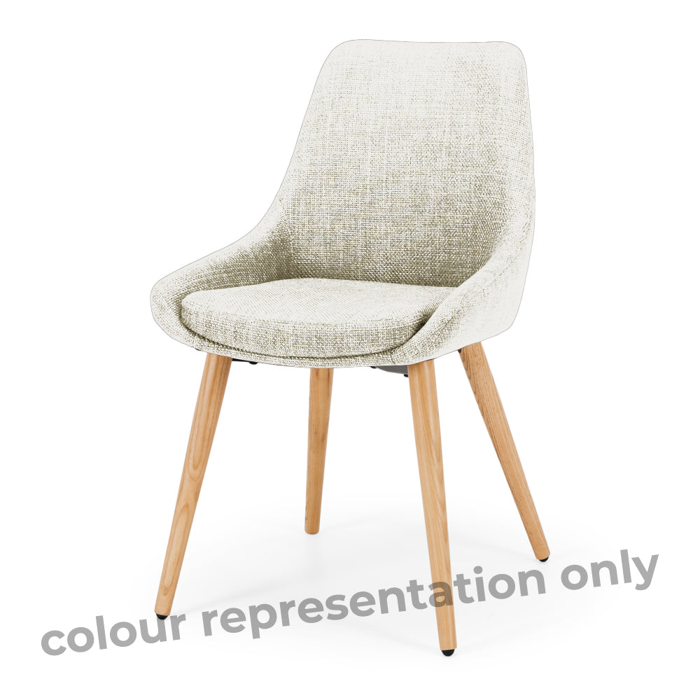 Bari Dining Chair Cream (Oak Leg)