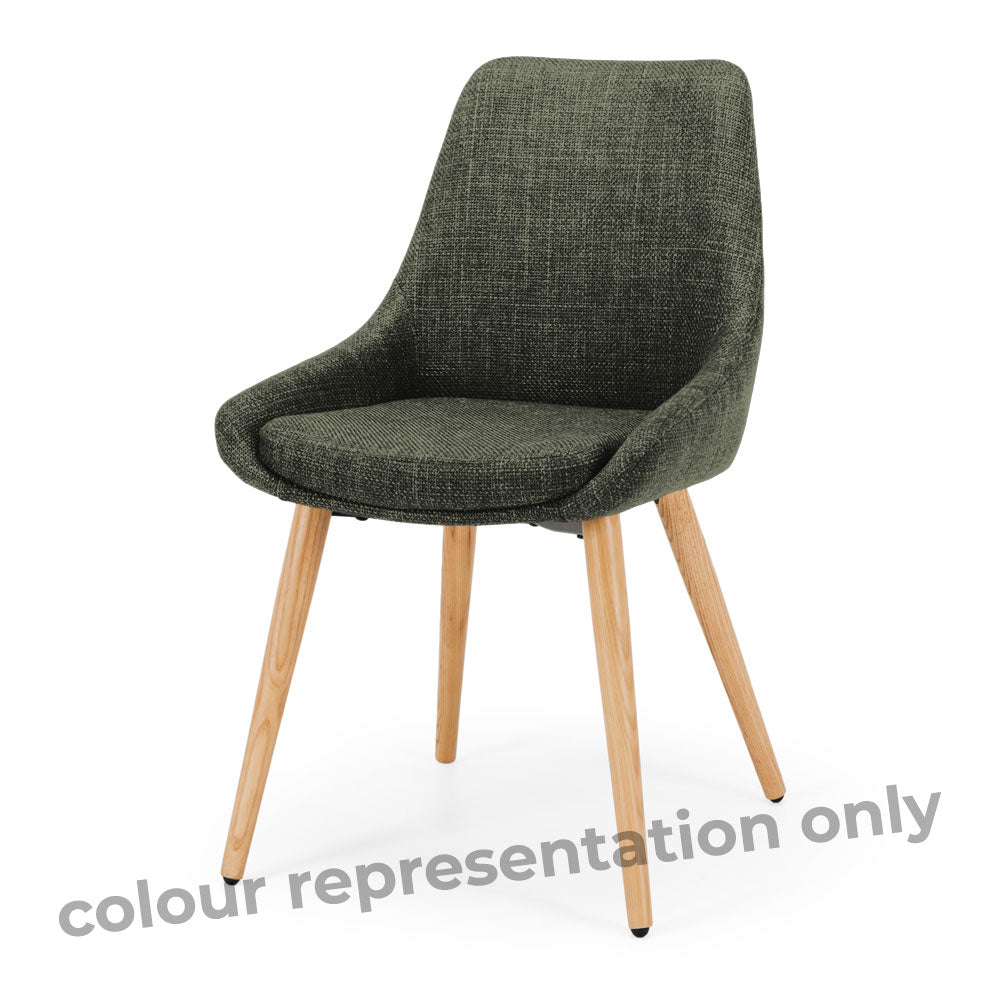 Bari Dining Chair Green (Oak Leg)