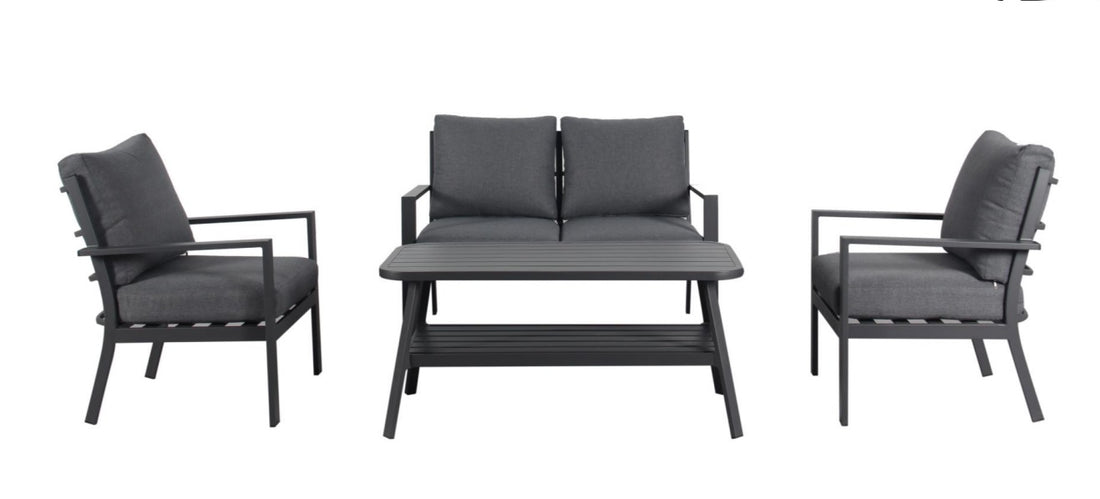 Panama 2 Seater with cushions + Coffee Table + 2x Single chairs