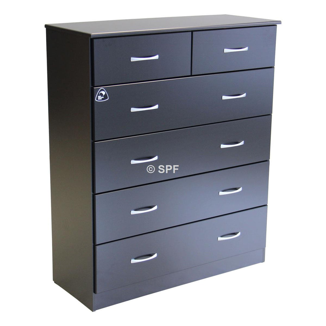 Mayson 6 Drawer Tallboy Black