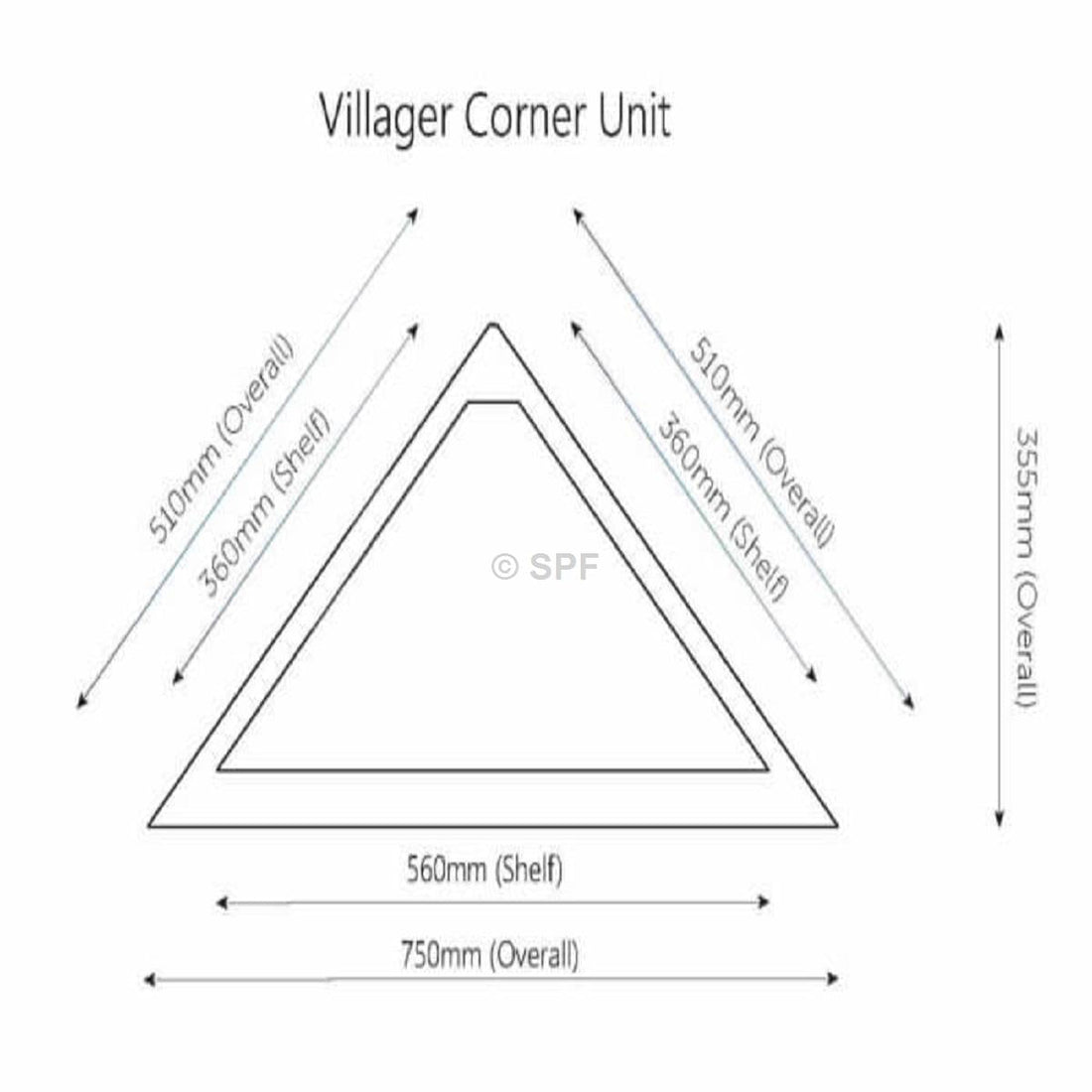 Villager Corner Shelf & Cupboard