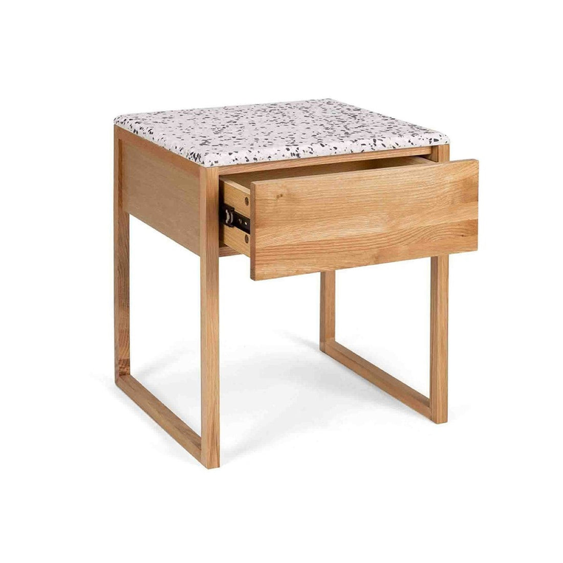 Avalon Natural Side Table(Terrazzo Top)