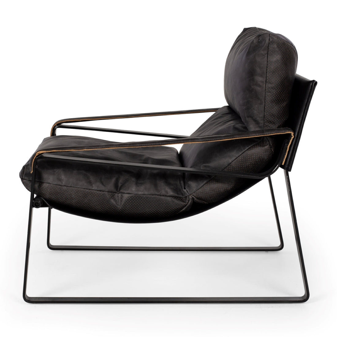 Bronx Armchair Black Leather