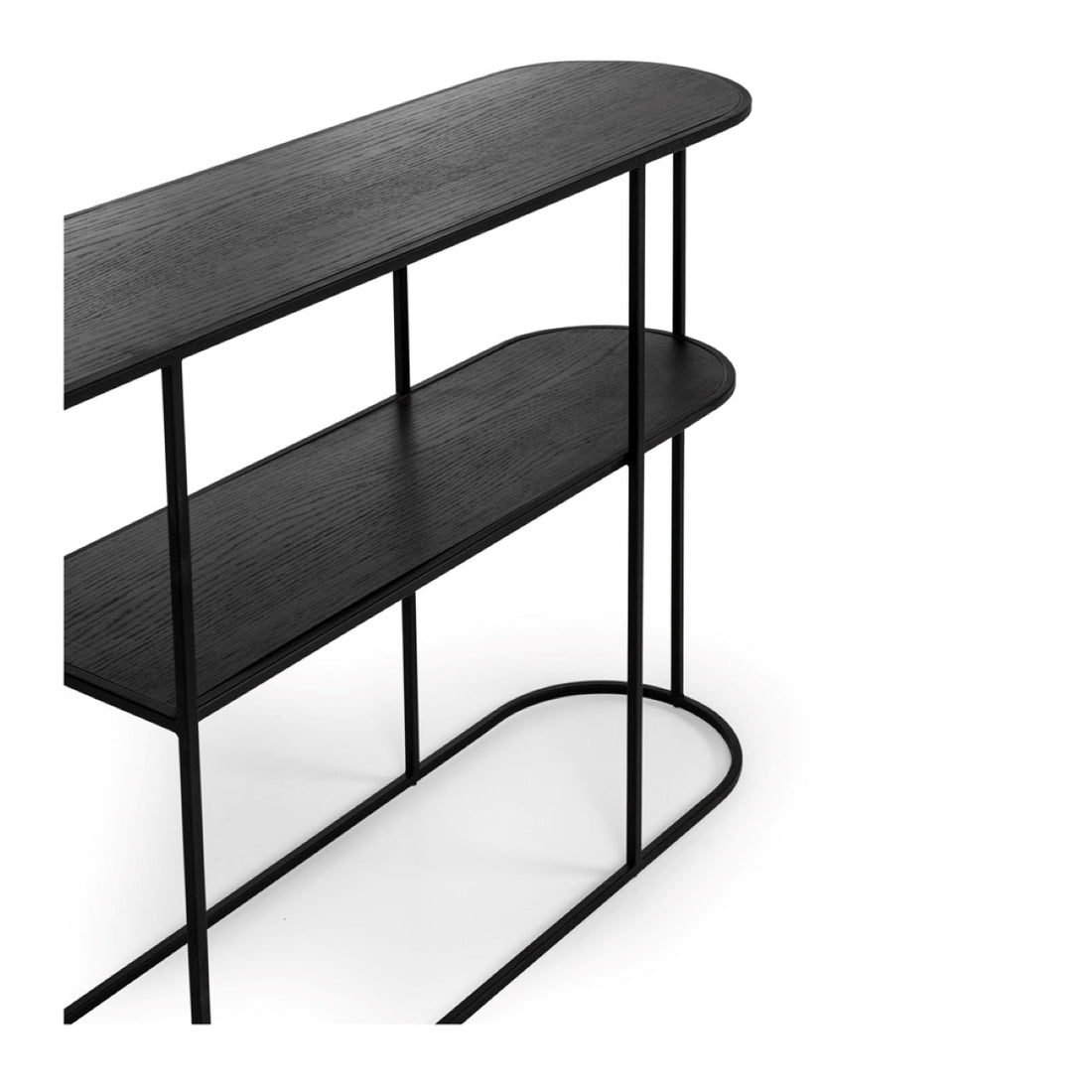 Deco Console Table Black Oak