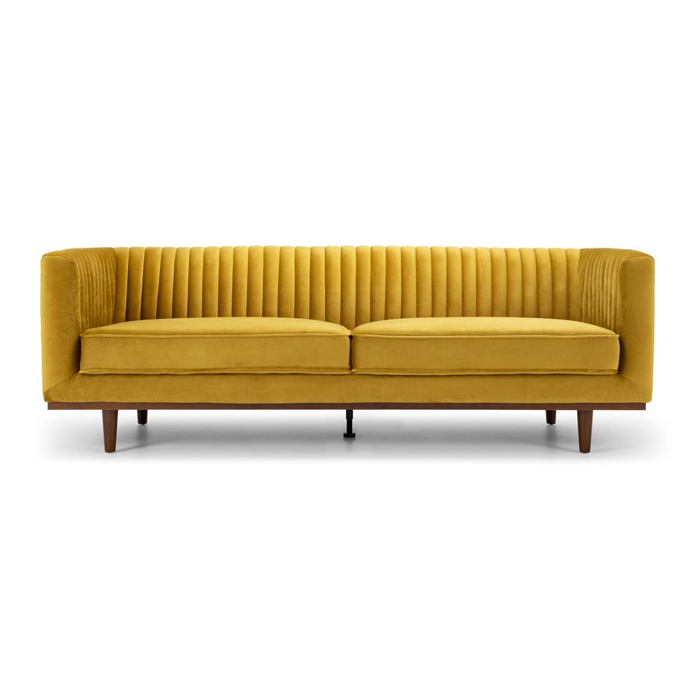 Madison 3 Seater Golden Velvet