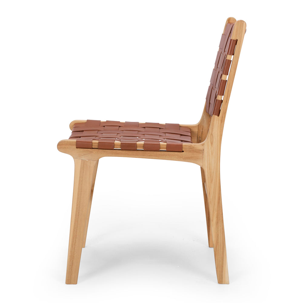 Indo Woven Dining Chair Tan