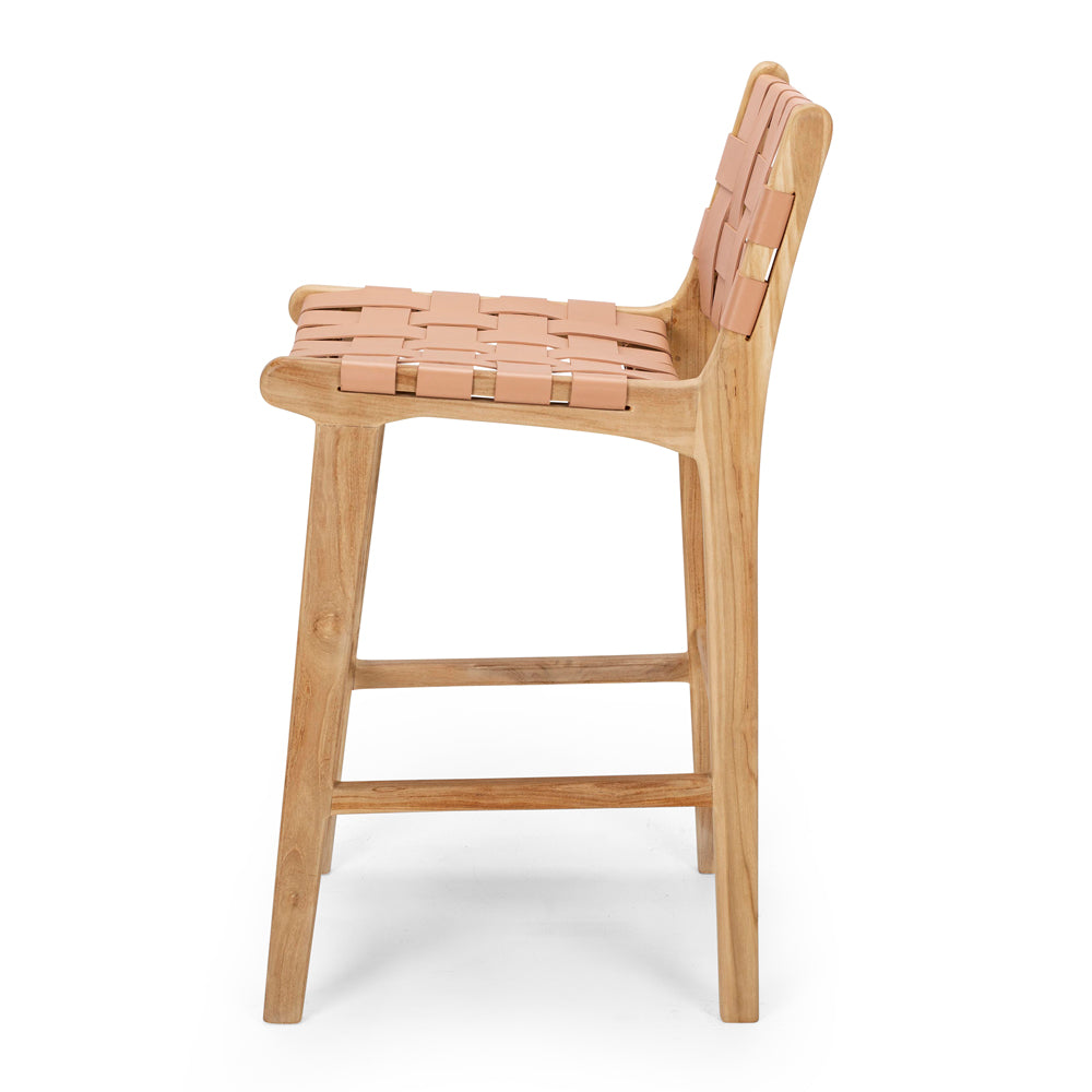 Indo Woven Highback Barstool Plush