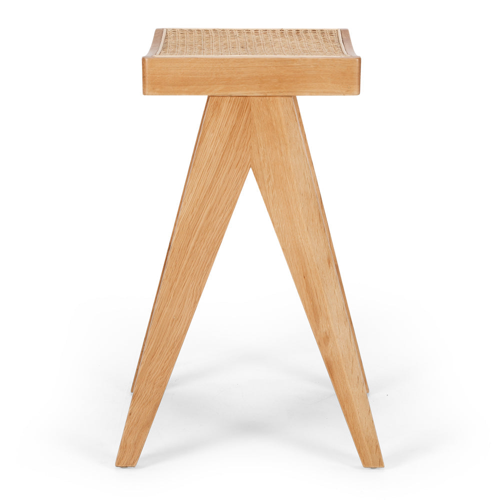 Palma Barstool Natural Oak Rattan Seat