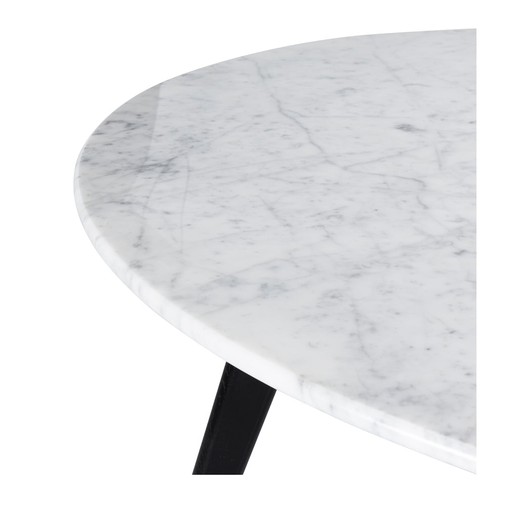 Radius 1.2m Marble Table Black Oak Leg