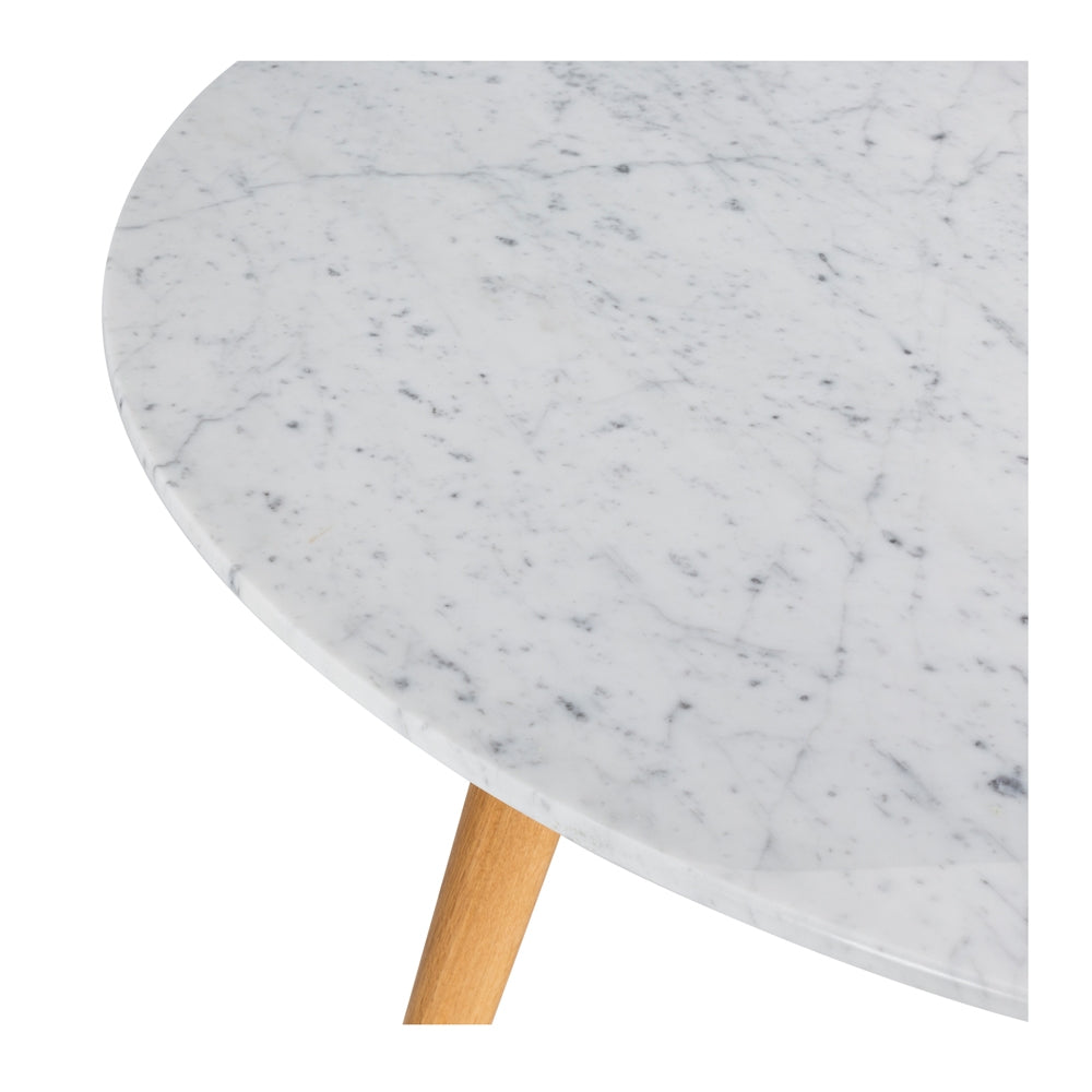 Radius 1.2m Marble Table Oak Leg