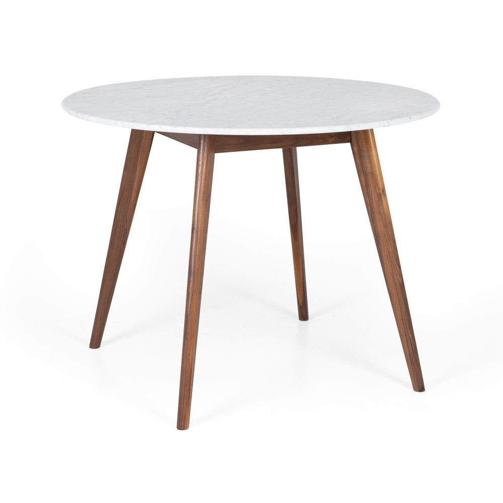 Radius 1m Marble Table Walnut Leg | SuperPrice Furniture