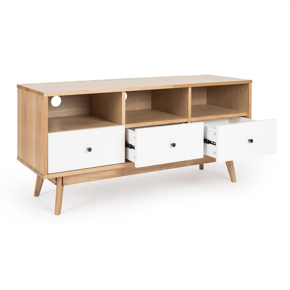 Radius TV Unit 3 white drws