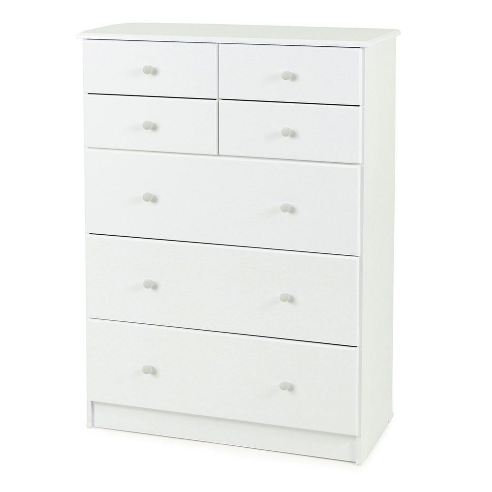 Kingston 7 Drawer Highboy - White