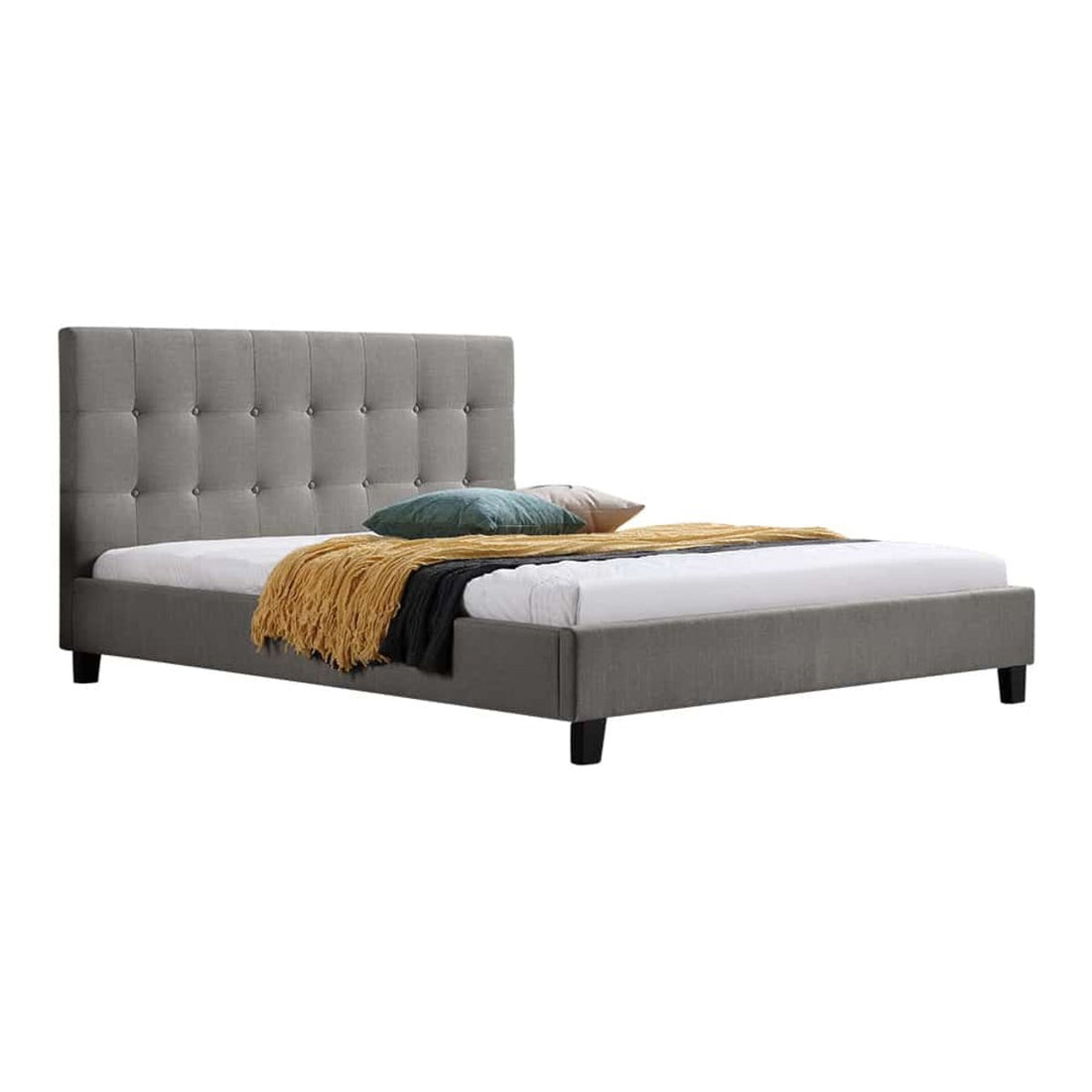 Serenity Queen Slat Bed - Grey