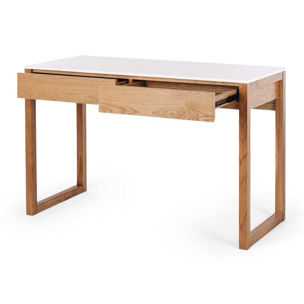 Avalon Natural Oak Desk(Marle Top)