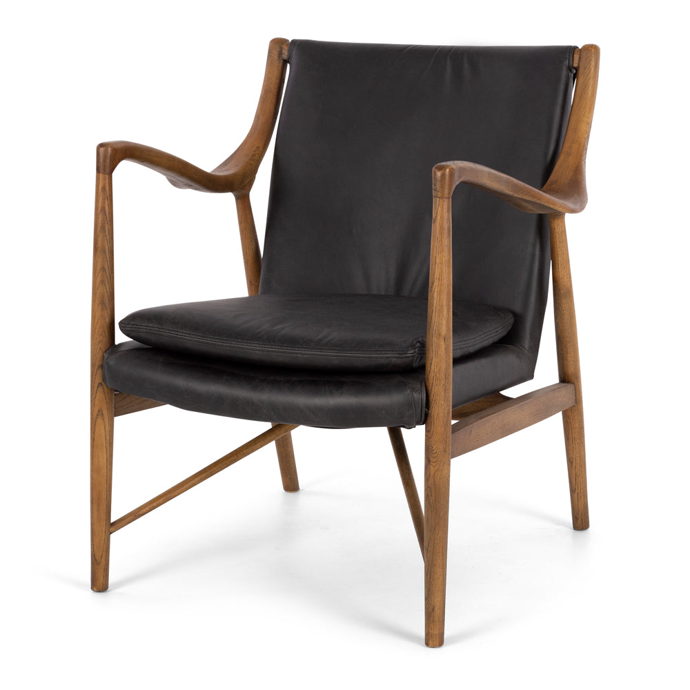 Finn Armchair Finn Armchair Black Wax Leather