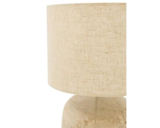 ADINA TERRACOTTA LAMP W LINEN SHADE - STONE (403285) RML
