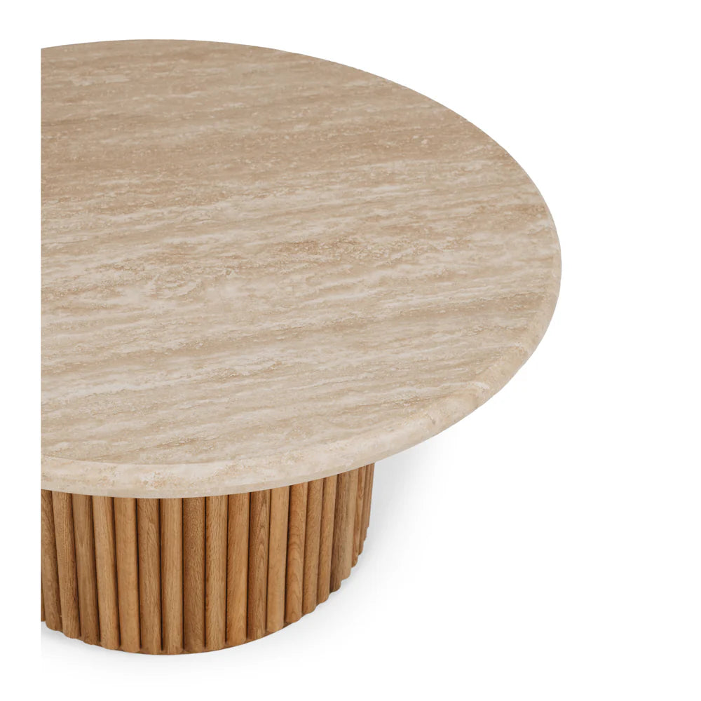 Rho Tavertine Coffee Table 85rd