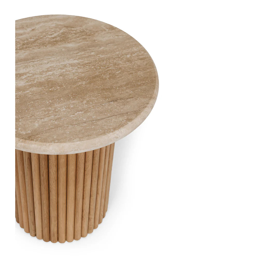 Rho Tavertine Side Table