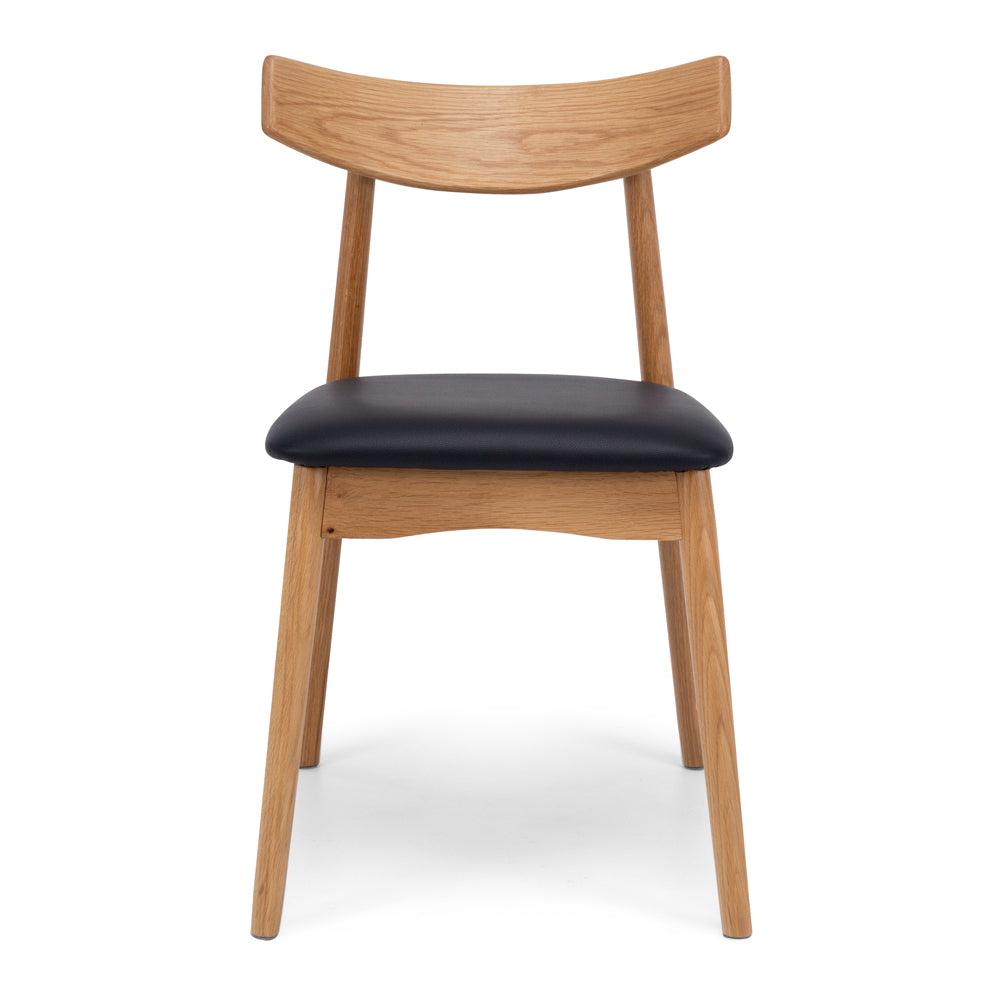 Wagner Dining Chair (Natural Oak Black PU)