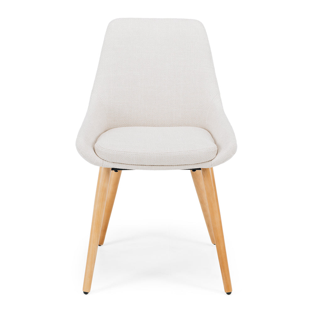 Bari Dining Chair Cream (Oak Leg)