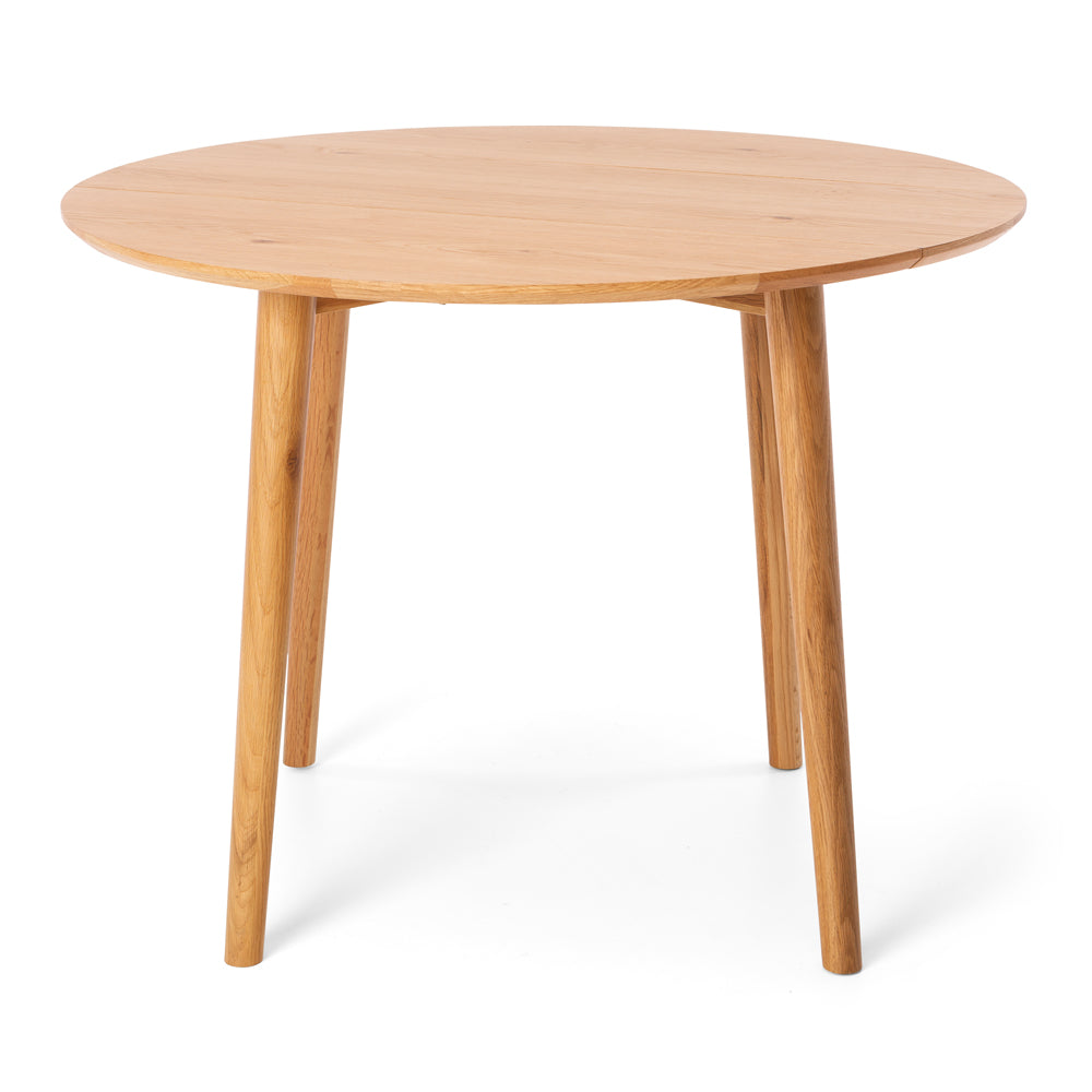 Nordik dropleaf round table & 4 Zurich chairs (oak)