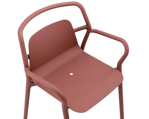 Mila Outdoor Stackable chair Rust