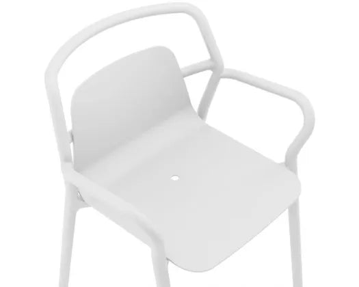 Mila Outdoor Stackable chair White