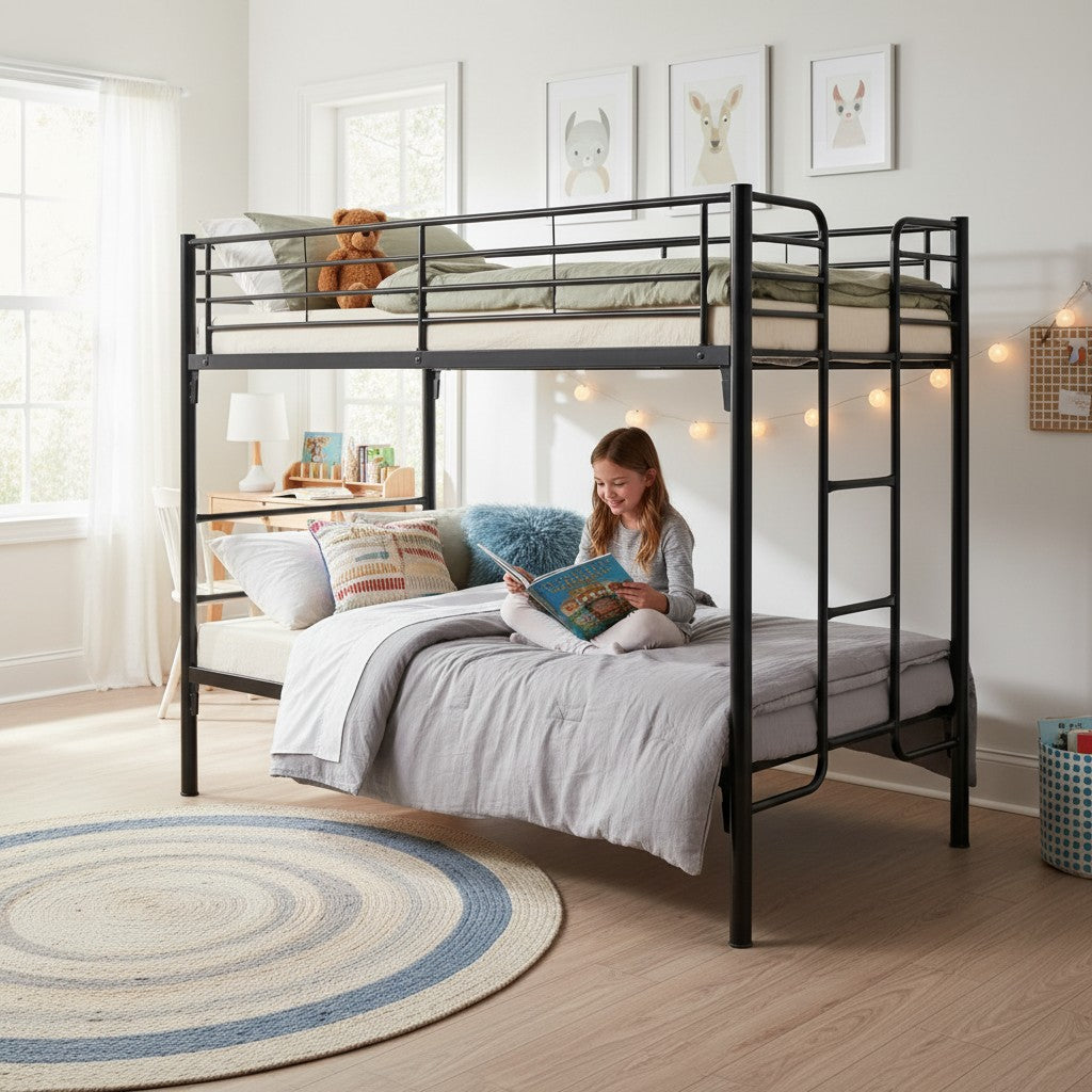 Titan Commercial Grade Bunk Bed - Black - Single