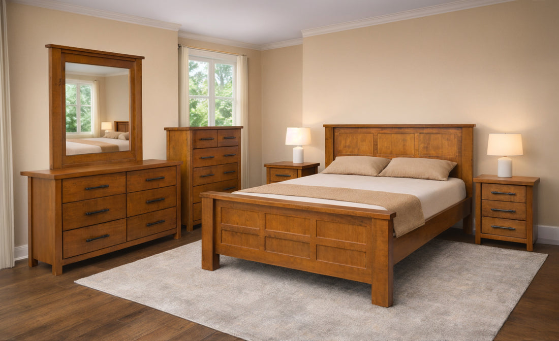 Cobar Queen bed with bookcase headboard